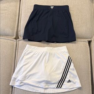 Adidas & Aritzia White and Black Tennis Skirts Bundle